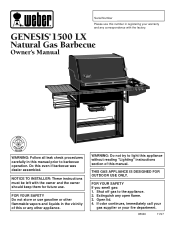 Weber Genesis 1500 LX Owner Manual