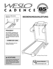 Weslo Cadence 85 German Manual