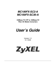 ZyXEL MC100FX-SC2-A User Guide