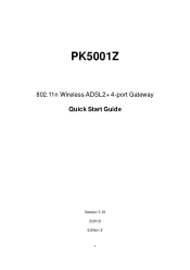 ZyXEL PK5001Z Quick Start Guide