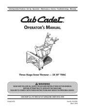 Cub Cadet 3X 30 HD TRAC 3X 30034 TRAC Operator's Manual