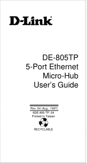 D-Link DE-805TP User Guide