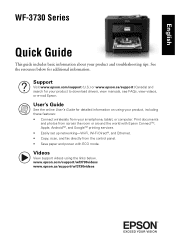 Epson WorkForce Pro WF-3733 Quick Guide