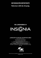 Insignia NS-24E400NA14 Important Information (Spanish)