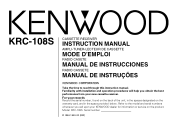 Kenwood KRC-108S Instruction Manual