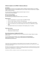 Motorola DROID 2 Global Verizon Maintenance Software Release notes