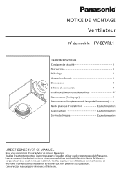 Panasonic FV-08VRL1 FV-08VRL1 Quick Setup Guide (French)