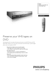 Philips DVDR3320V Leaflet