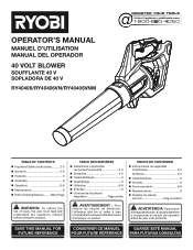 Ryobi RY40460 Operation Manual 2