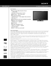 Sony KDL-52VL150 Marketing Specifications