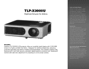 Toshiba TLP-X3000U Brochure