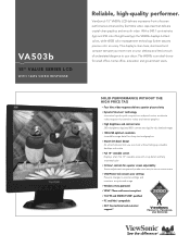 ViewSonic VA503B VA503b Spec Sheet