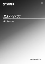Yamaha RX V2700 MCXSP10 Manual