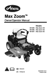 Ariens Max Zoom 48 Operation Manual