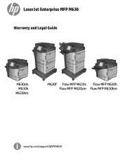 HP LaserJet Enterprise MFP M630 Warranty and Legal Guide