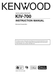 Kenwood KIV-700 Instruction Manual