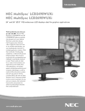 NEC LCD2490WUXI-BK Color Brochures -- 90 Series Wide (LCD2490/2690)