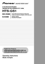 Pioneer HTS-GS1 Owner's Manual