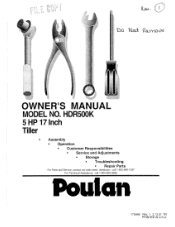 Poulan HDR500K User Manual