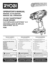 Ryobi P290 Operation Manual