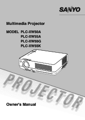 Sanyo PLC-XW55A Owners Manual
