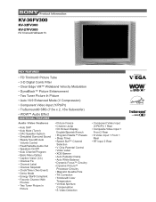 Sony KV-32FV300 Marketing Specifications