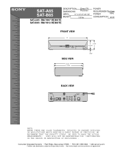 Sony SAT-A65 Dimensions Diagrams