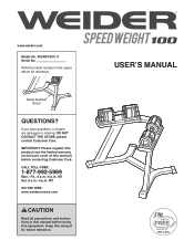 Weider Speed Weight 100 English Manual