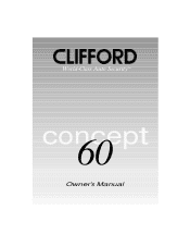 Clifford Concept 60 Owners Guide