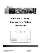 Denon AVR-3808CI Firmware Information