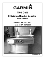 Garmin TR-1 Gold Marine Autopilot Cylinder and Bracket Mounting Instructions - Honda 9.9and 15 HP 1987-2000