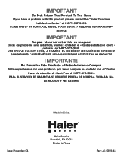 Haier HPM09XC5 User Guide