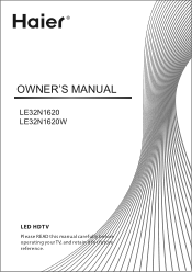 Haier LE32N1620W LE32N1620 Manual