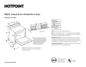 Hotpoint RB525HWH Dimensions