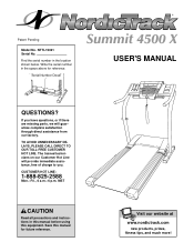 NordicTrack Summit 4500x English Manual