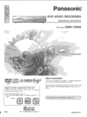 Panasonic DMRT3040P DMRT3040 User Guide
