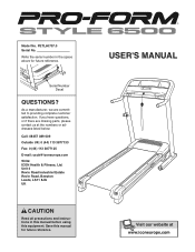 ProForm Style 6500 Treadmill Uk Manual