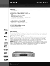 Sony DVP-NC80V/S Marketing Specifications
