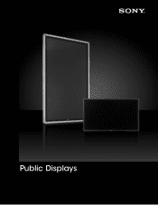 Sony FWDS42E1 2010 Public Displays Brochure and Specifications