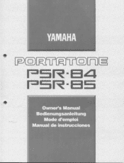 Yamaha PSR-85 Owner's Manual (image)
