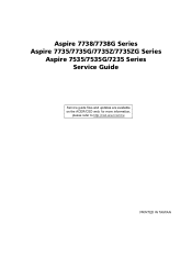 Acer Aspire 7738G Acer Aspire 7535 Notebook Service Guide