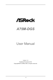 ASRock A75M-DGS User Manual