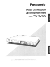 Panasonic WJHD100 WJHD100 User Guide