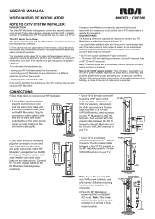 RCA CRF900 User Manual