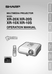 Sharp XR-20X XR10S|XR10X|XR20S|XR20X Operation Manual