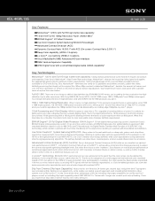 Sony KDL-46WL135 Marketing Specifications