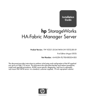 HP 316095-B21 FW 05.01.00 and SW 07.02.00 hp StorageWorks HA-Fabric Manager Server Installation Guide