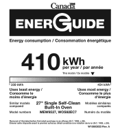 Maytag MEW9527FB Energy Guide