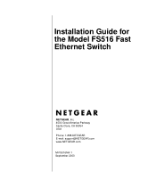 Netgear FS516 FS516 Installation Guide