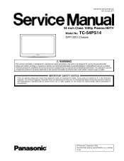 Panasonic TC-54PS14 Service Manual